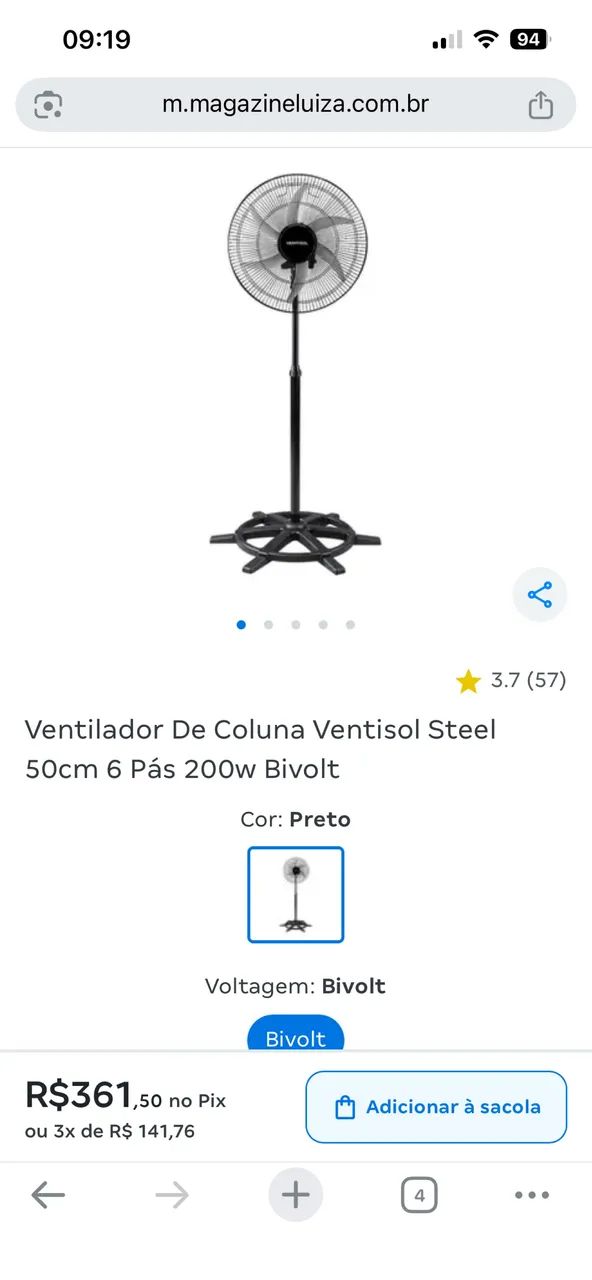 Ventilador De Coluna Ventisol - Foto 3