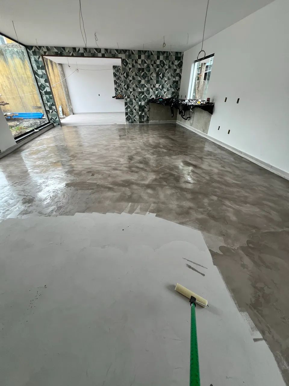 Piso de cimento queimado
