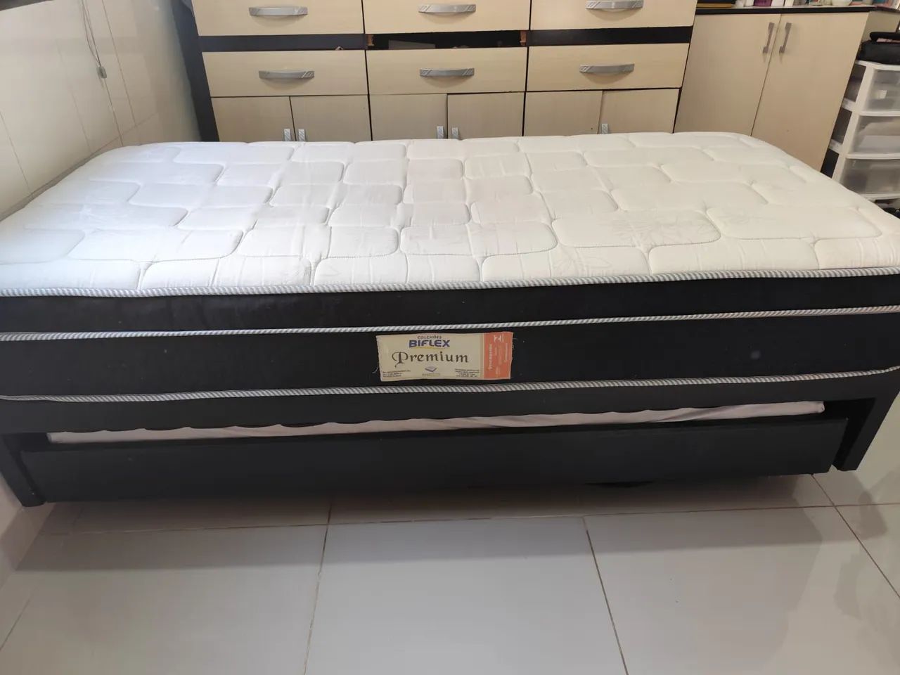 CAMA COMPLETA DE SOLTEIRO SEMI NOVA  - Foto 4