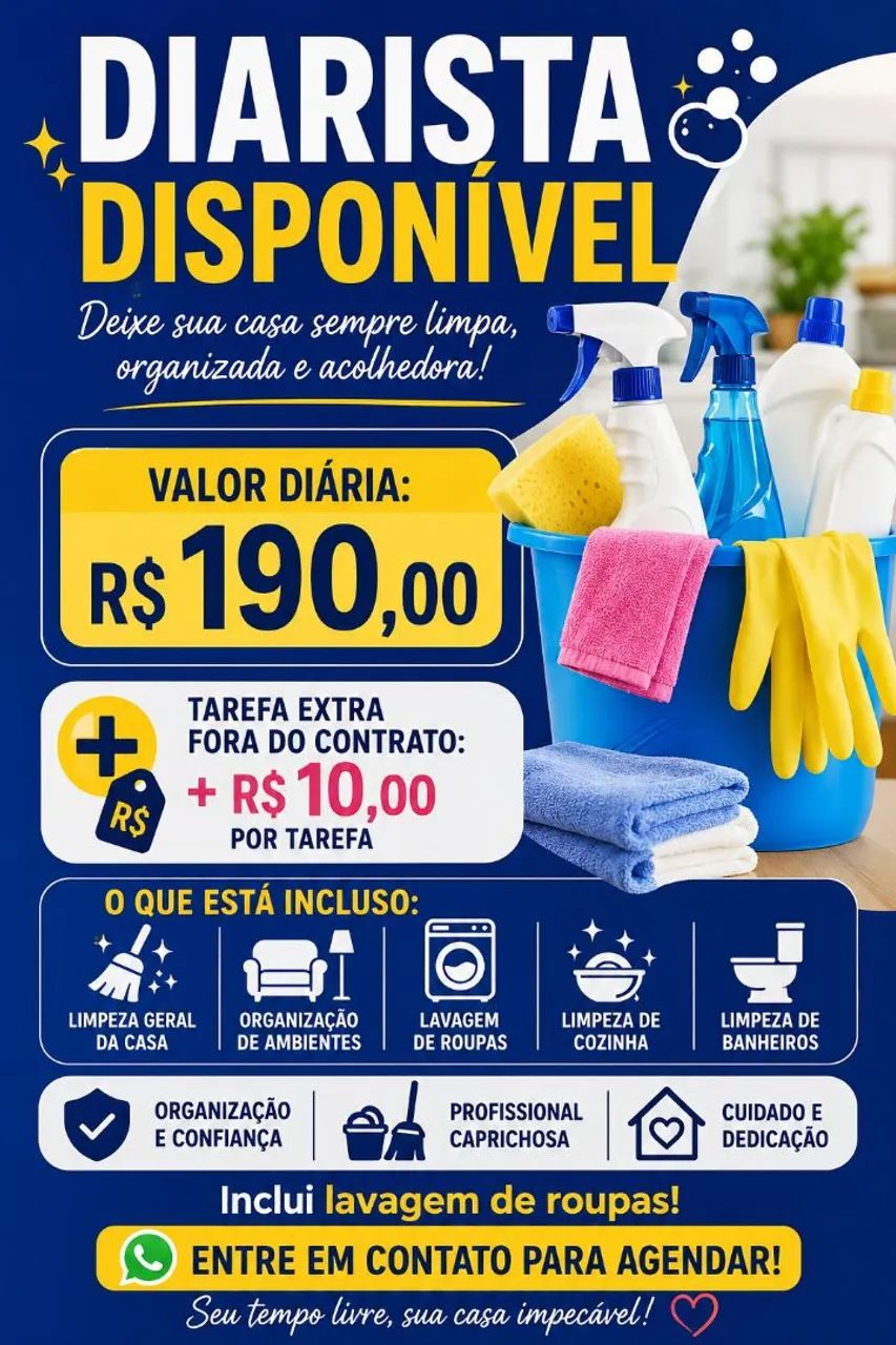 Diarista disponível