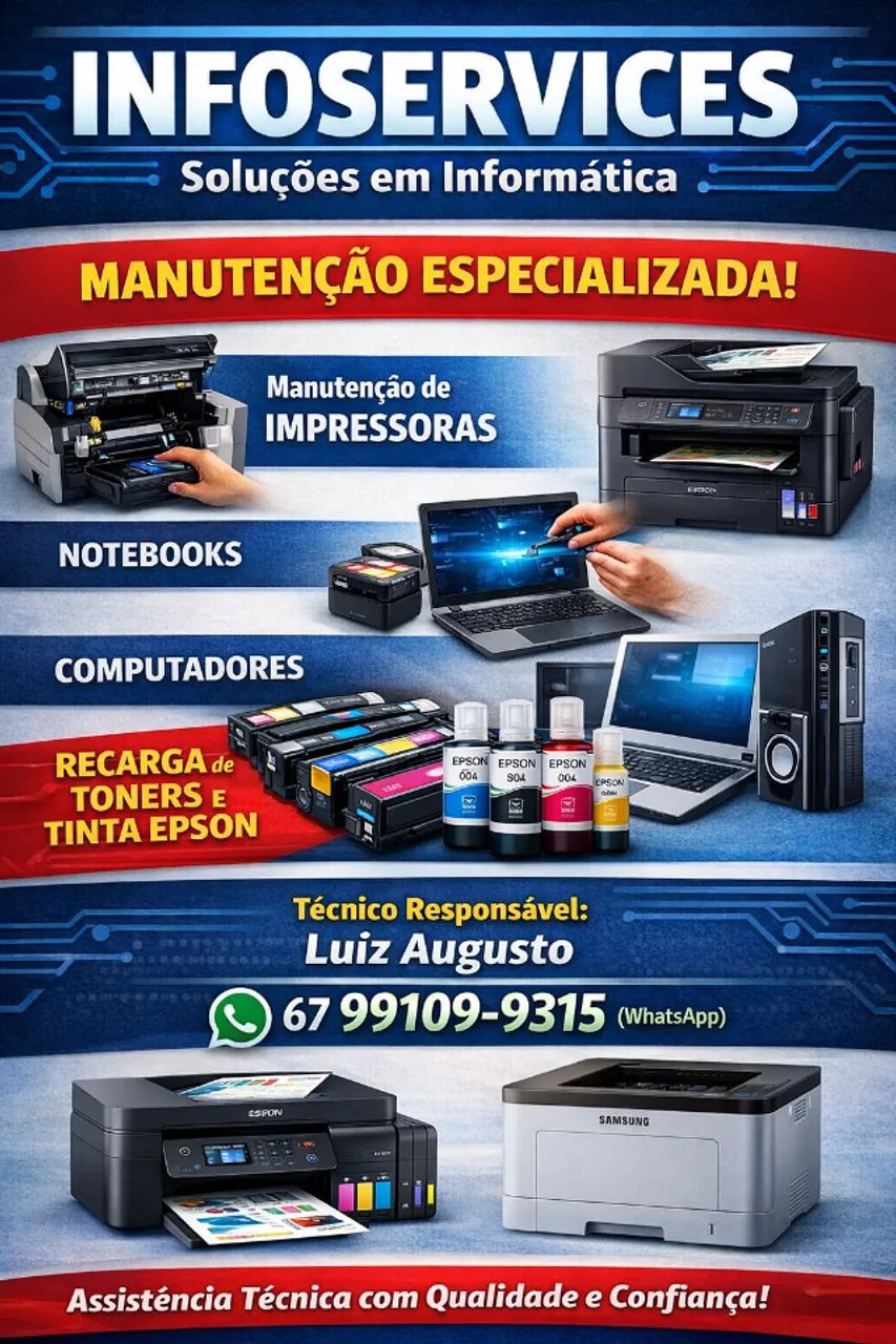MANUTENÇÃO COMPUTADORES E NOTEBOOKS