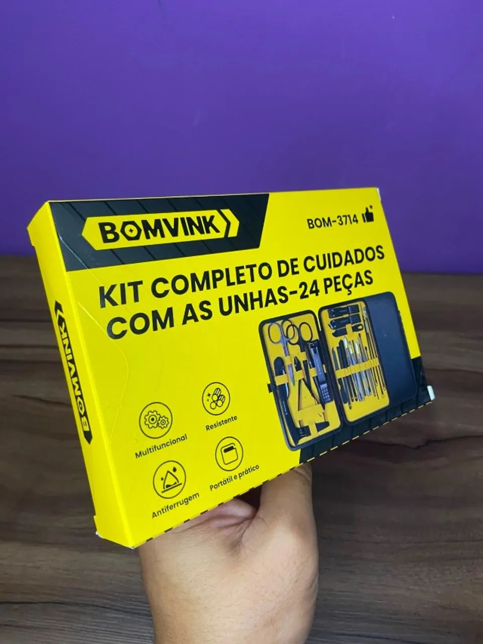 KIT COMPLETO DE CUIDADOS COM AS UNHAS 24 PEÇAS BOM-3714