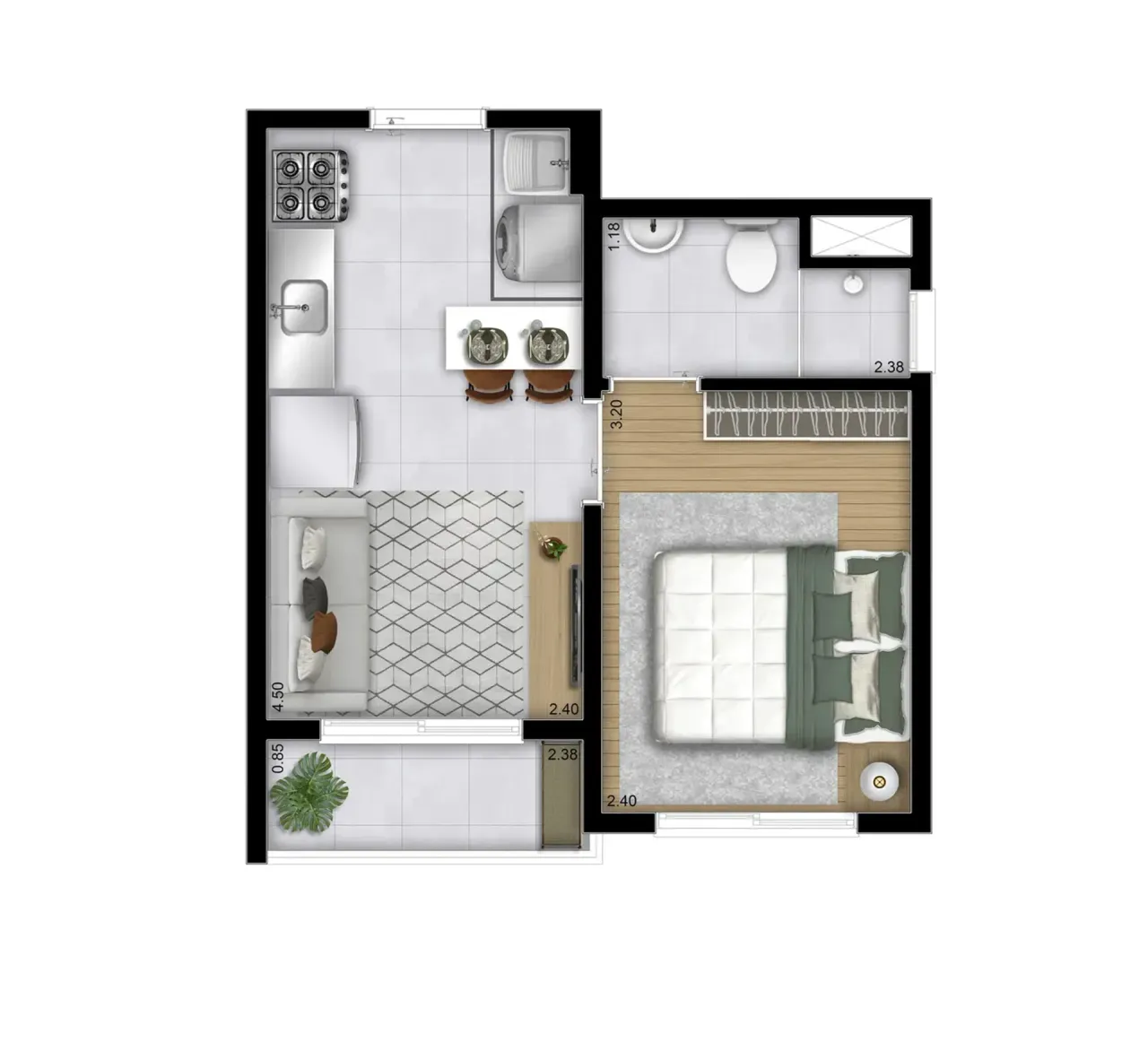 PLANTA 27m²