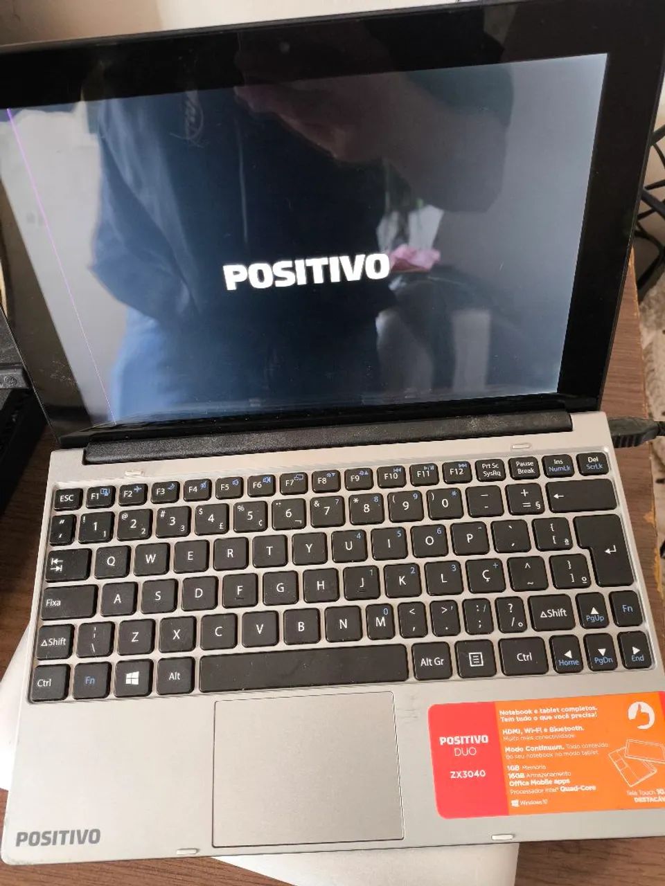 Notebook positivo duo zx3040 para concerto ou retirada de peças