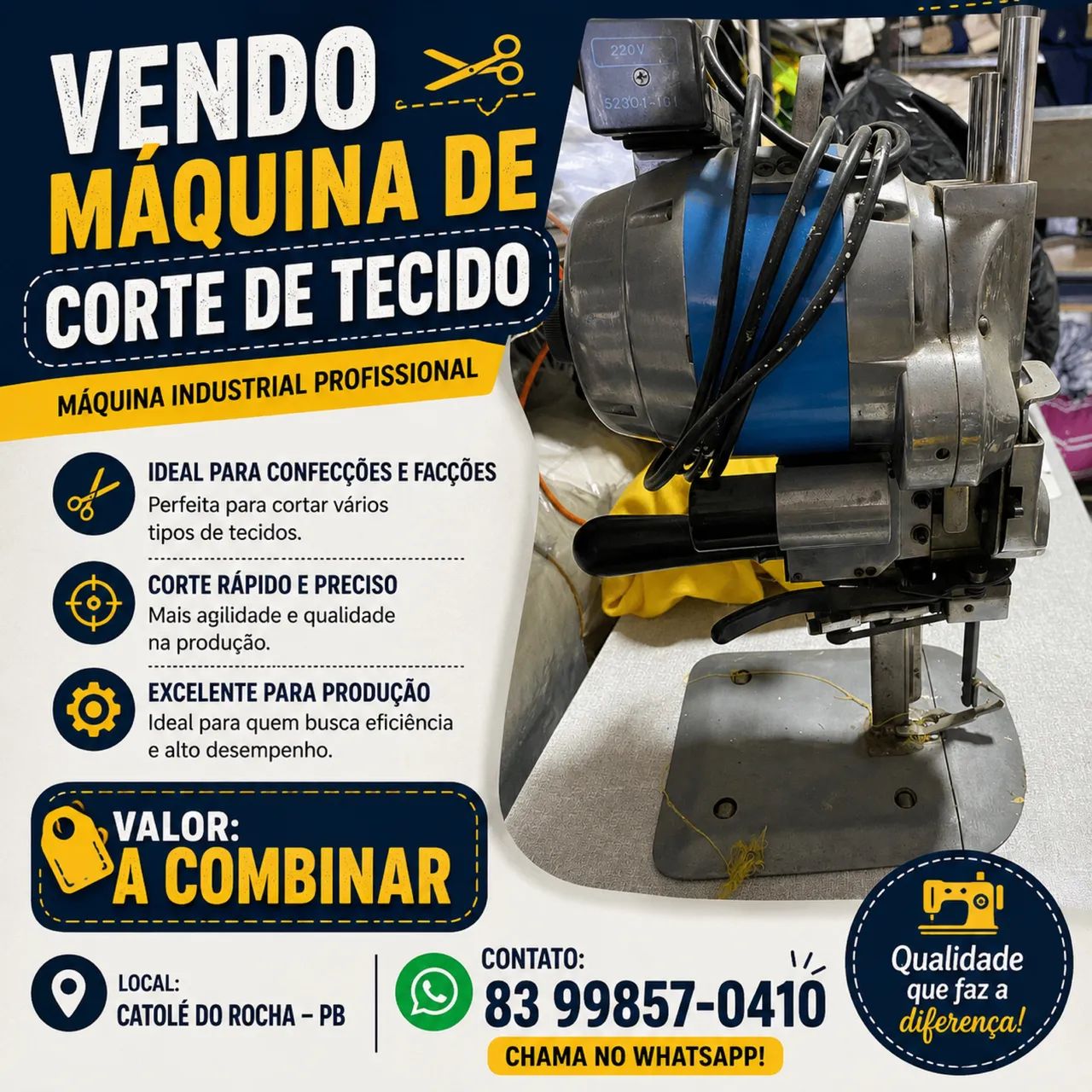 Máquina de corte de tecido 