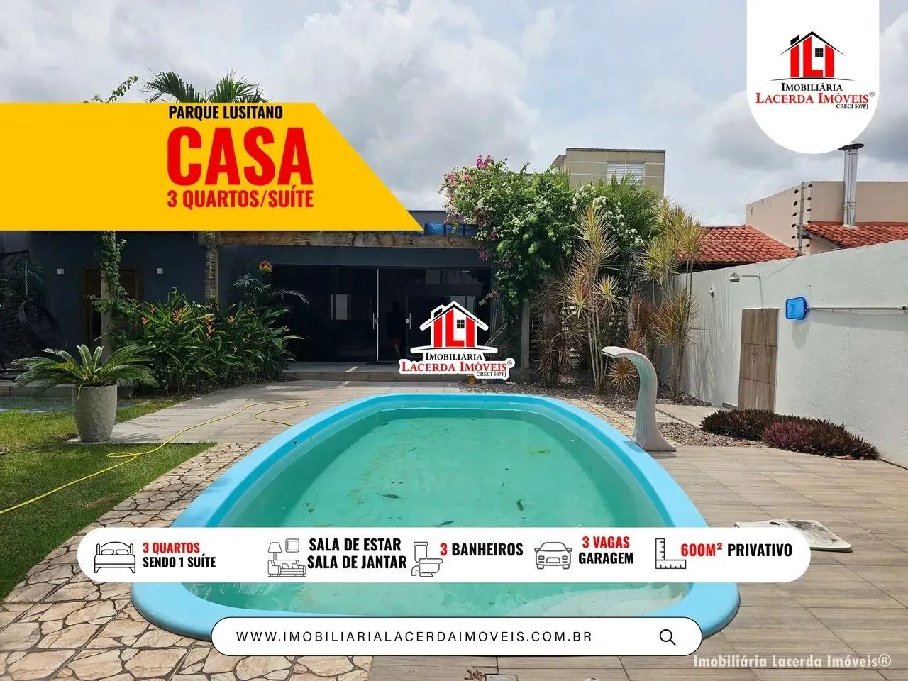 Parque Lusitano /  casa com piscina / casa em condomínio / casa com 3 quartos e piscina