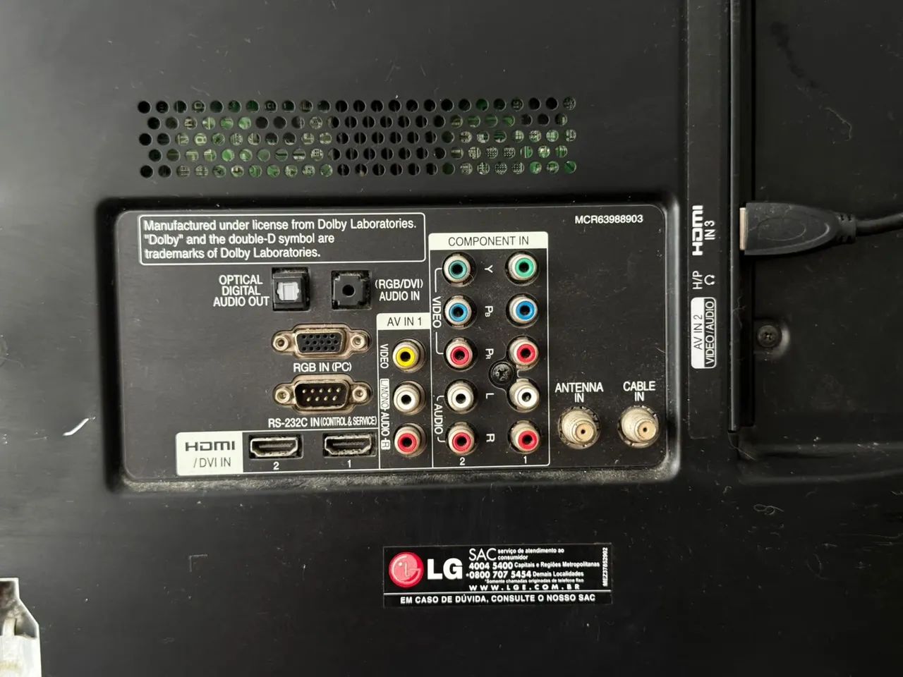 TV LG 37 polegadas Full HD funcionando - Foto 3