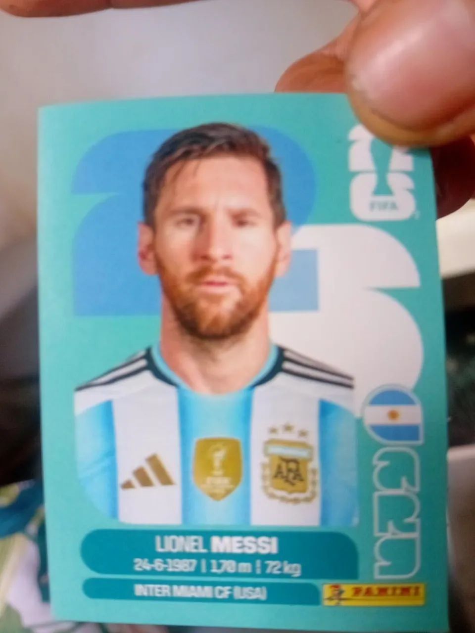 Figurinha do messi 
