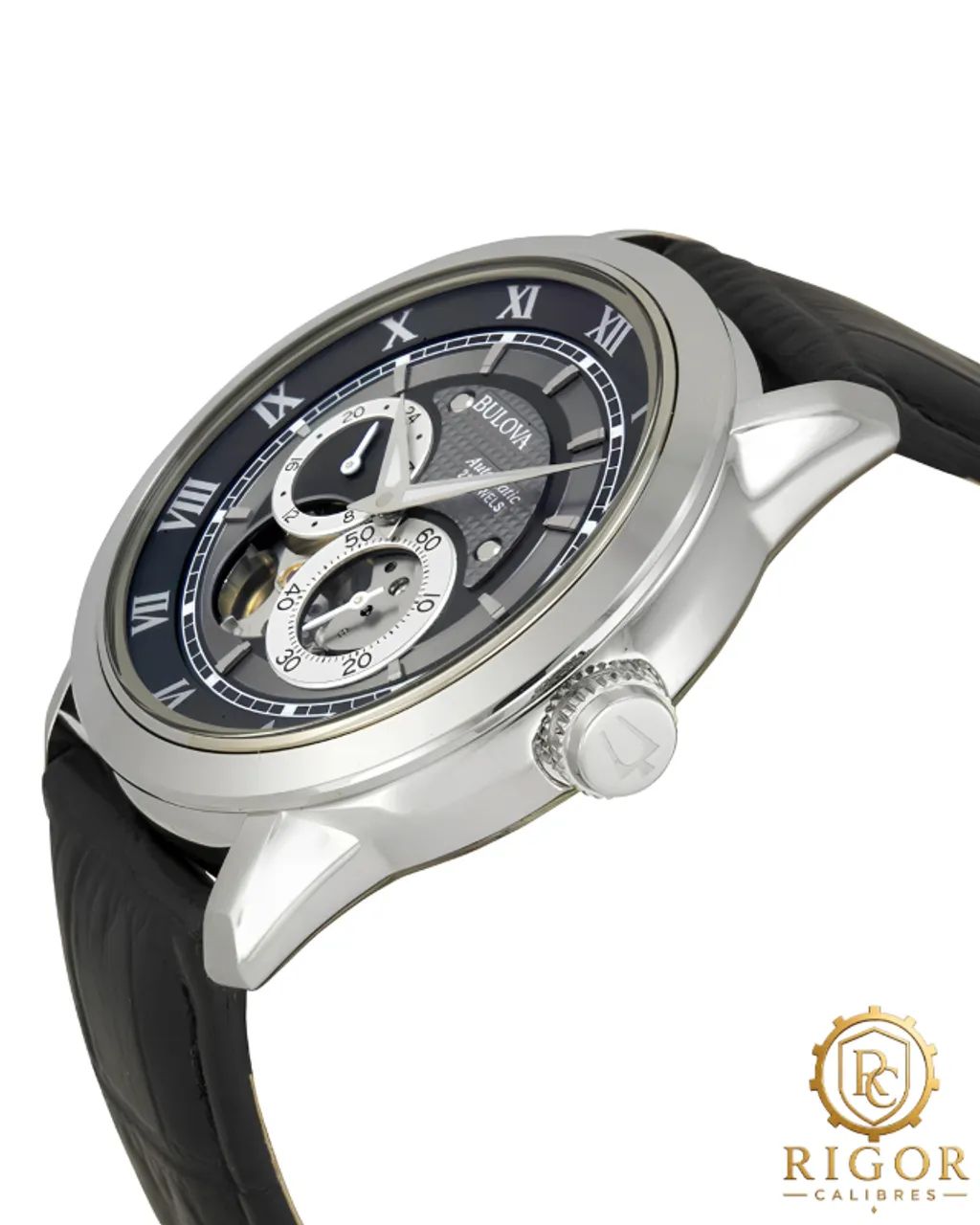Relógio Masculino Bulova Classic 96A135: Automático, Open Heart, Aço, 43mm - Foto 2