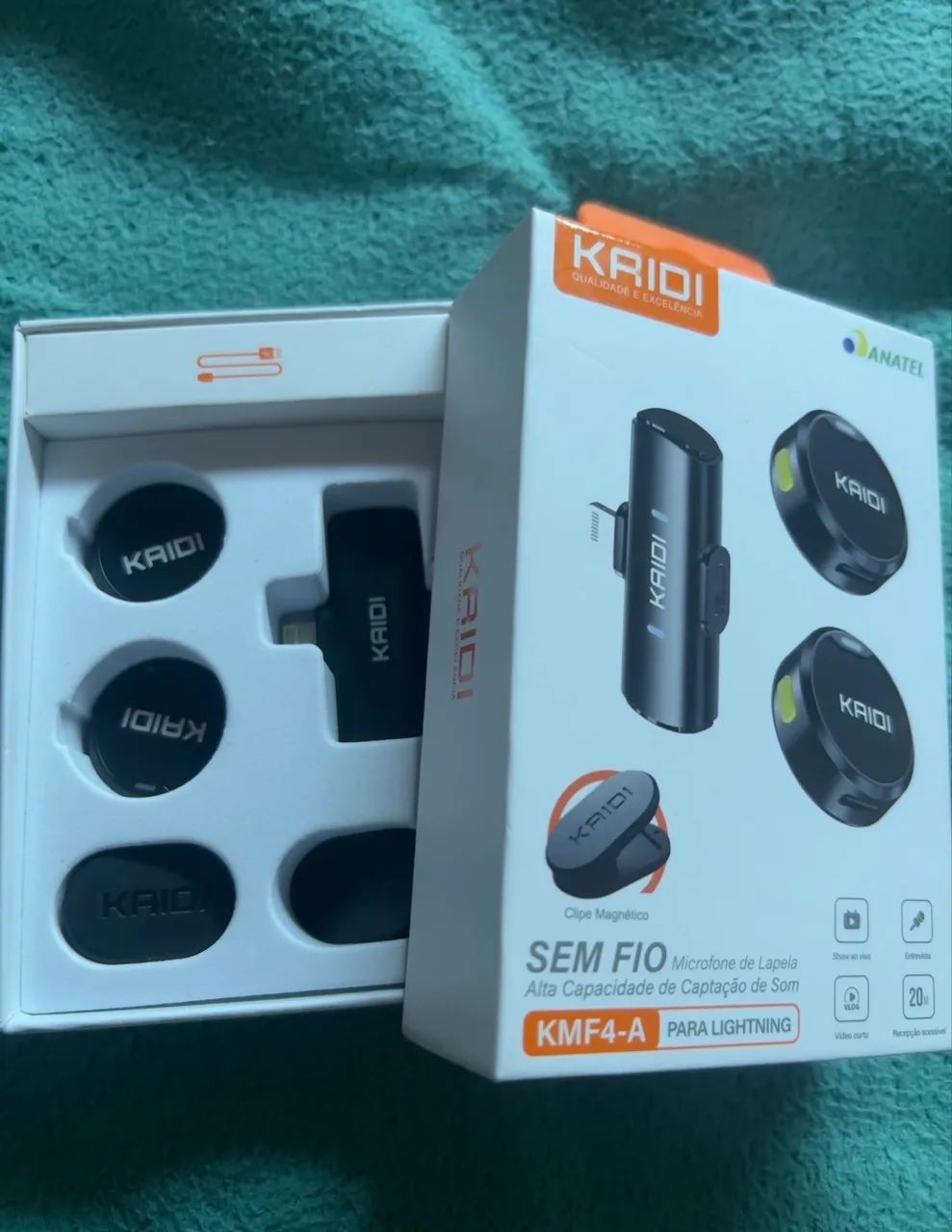 Microfone de lapela para vídeos 