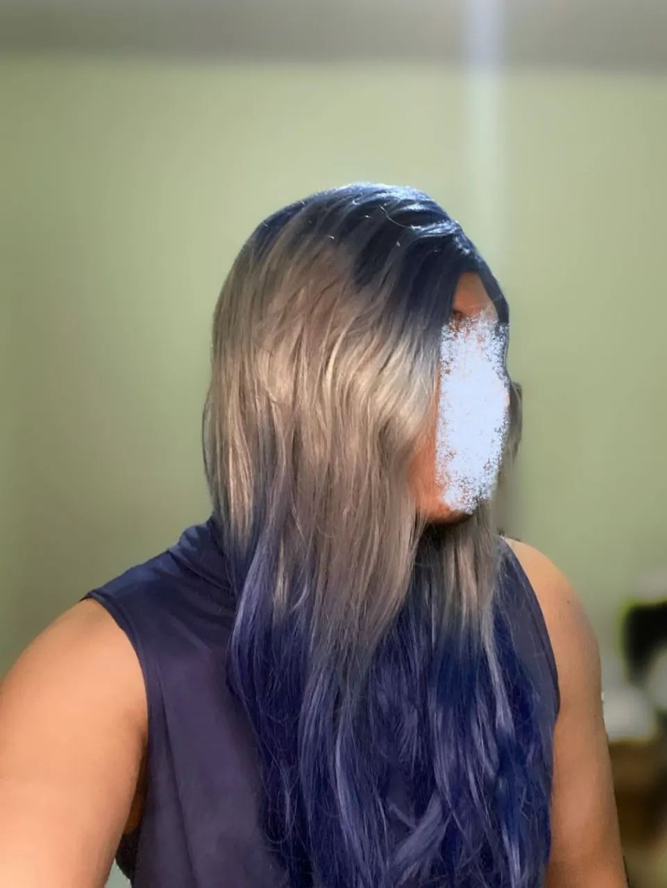 Peruca azul/cinza - Foto 2