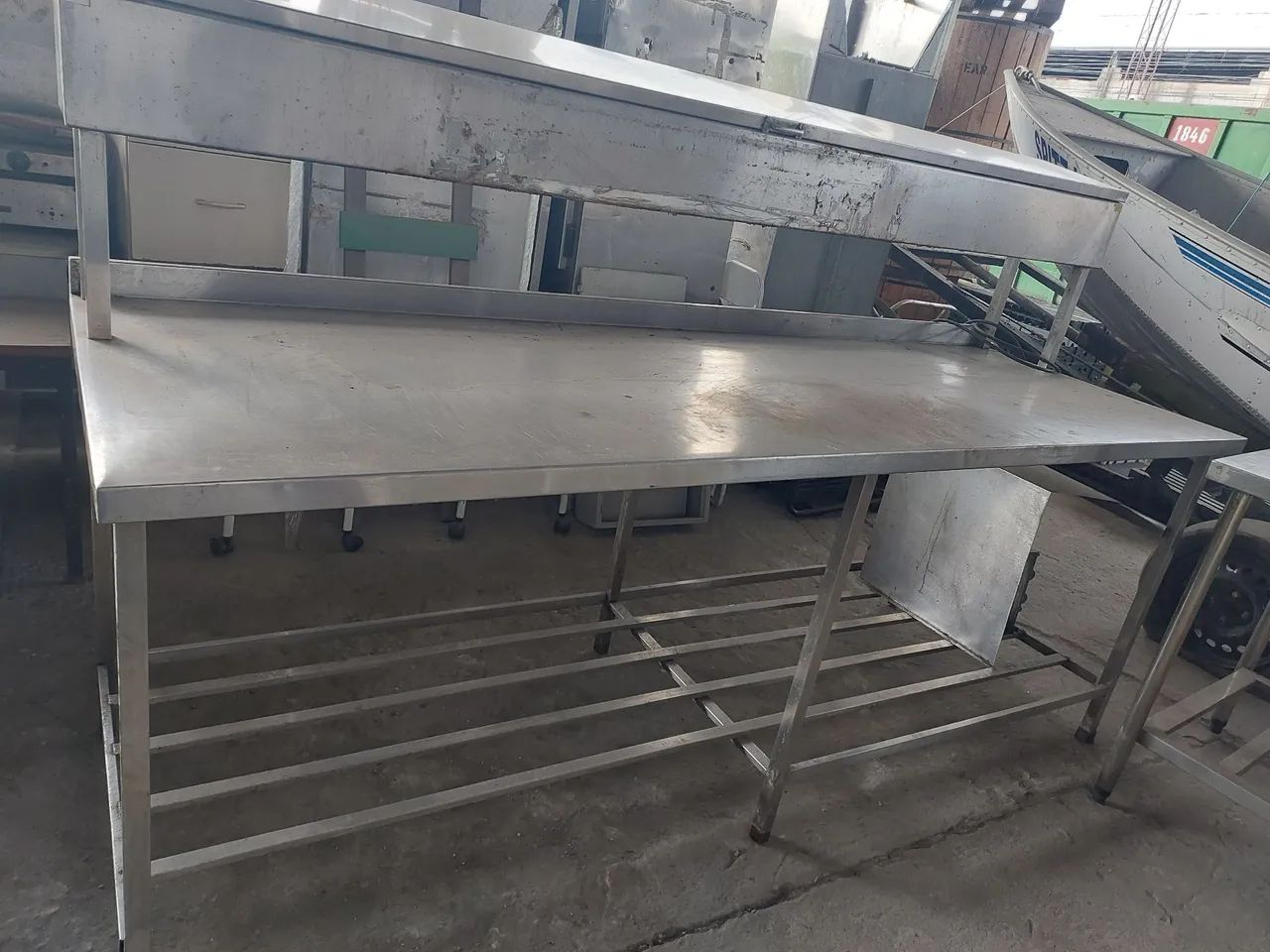 BANCADA EM AÇO INOX. 2,40X0,80 - Foto 2