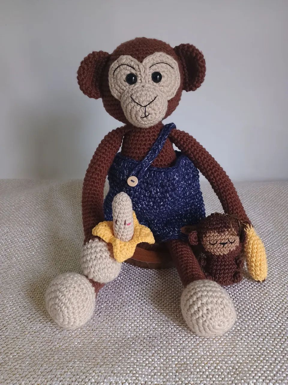 Macaco 40cm em amigurumi 