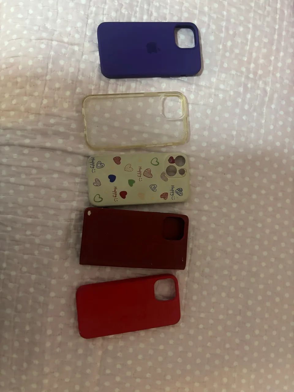 Kit com 5 Capinhas para iPhone 13 mini- Ótimo Estado