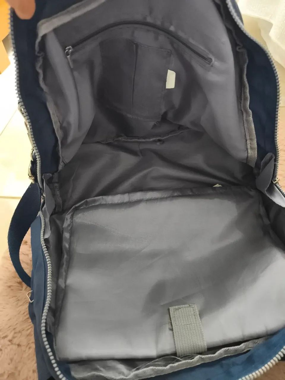 Bolsa Kipling Original Azul Marinho - Modelo Multi-Bolsos com Alça Transversal - Foto 5