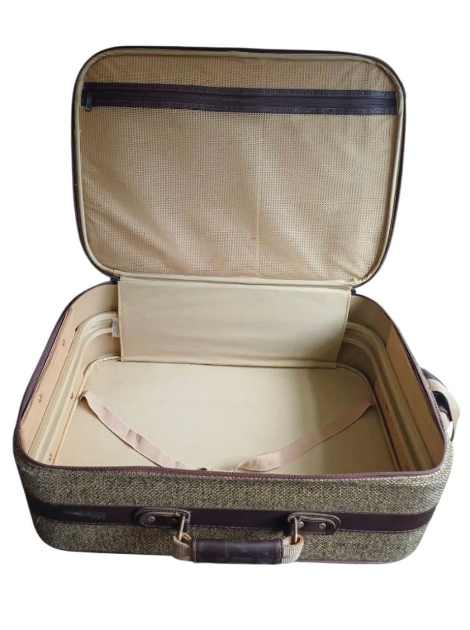 Mala Vintage Primicia em Tweed Marrom - Foto 3