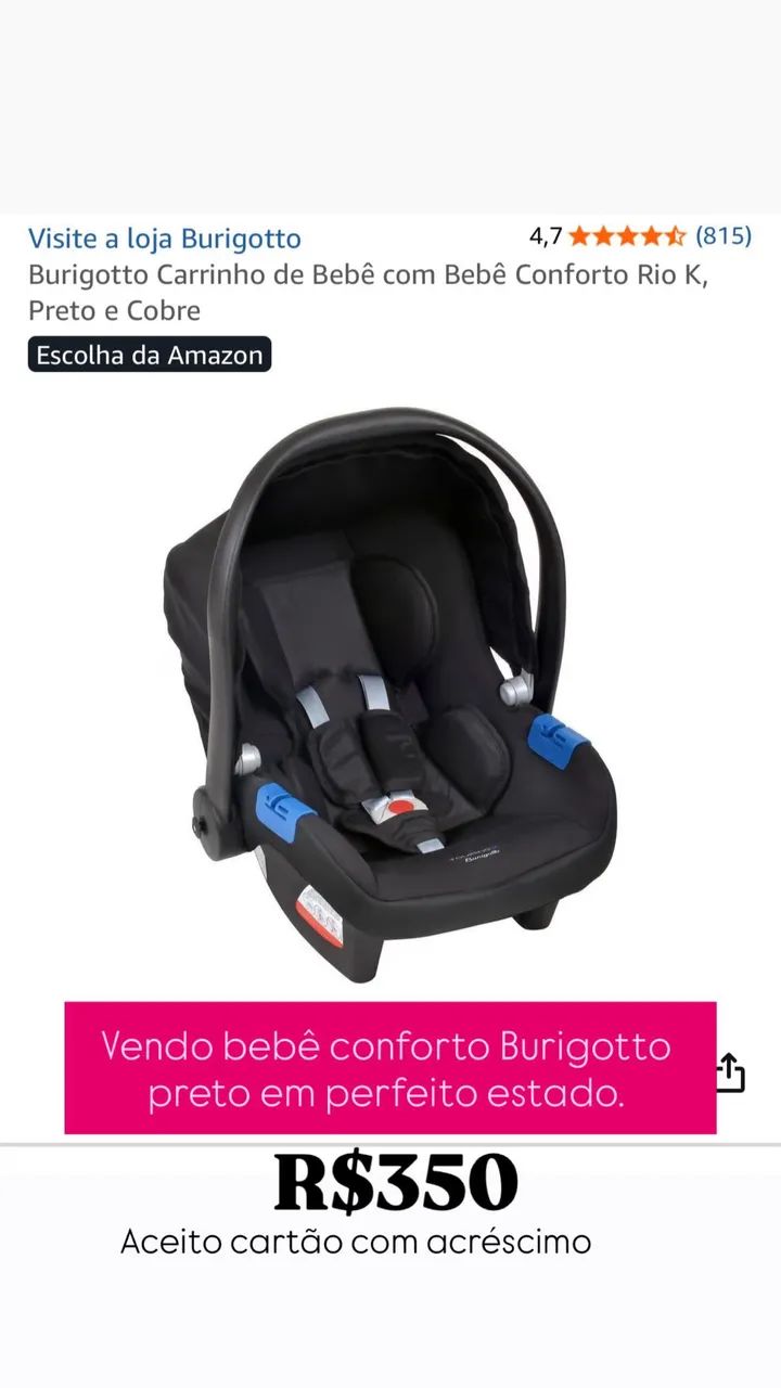 Vendo Bebê conforto Burigotto 