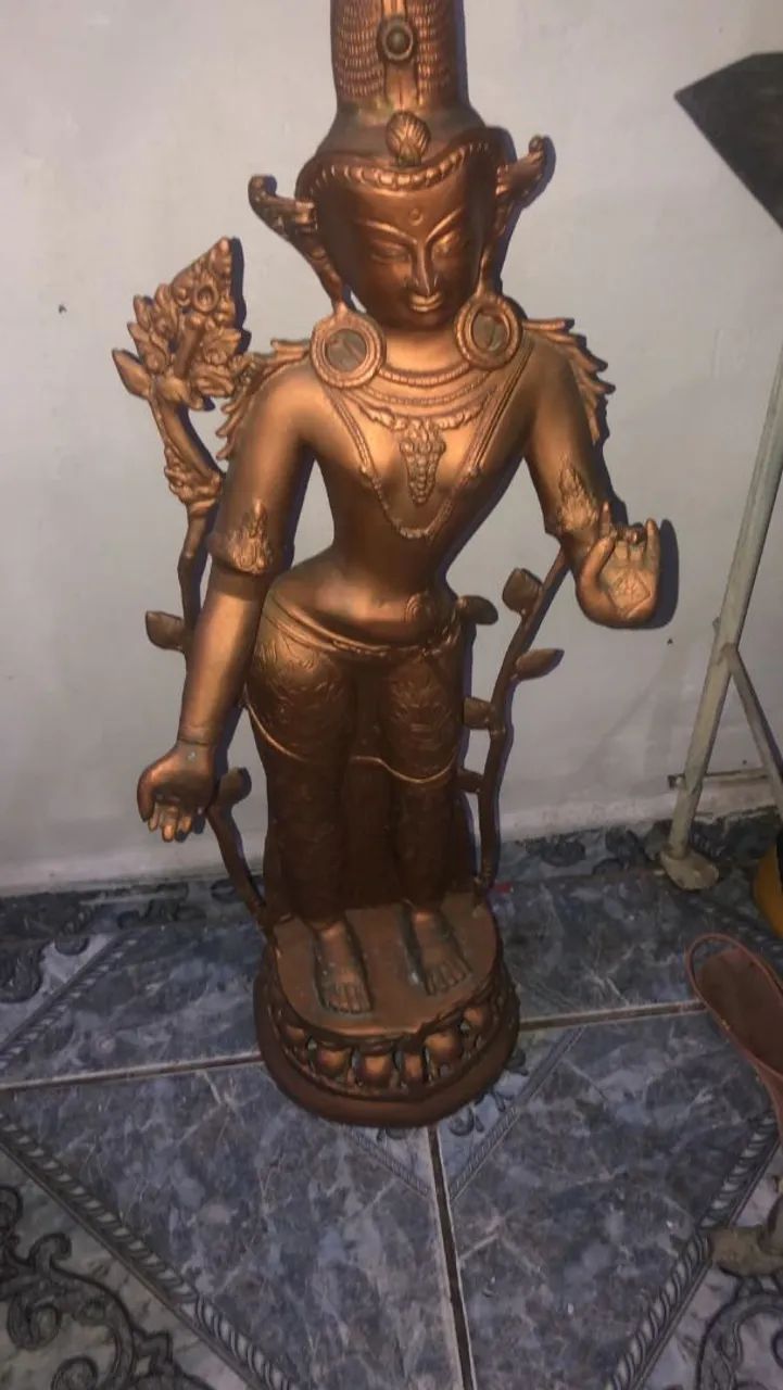 Escultura Em Bronze Antiga - Foto 3
