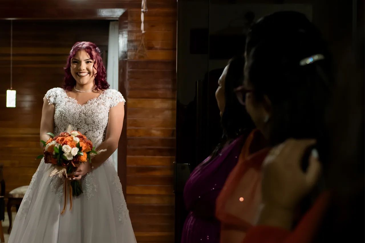 Vestido Noiva 2x1 Bordado em pérolas  - Foto 5