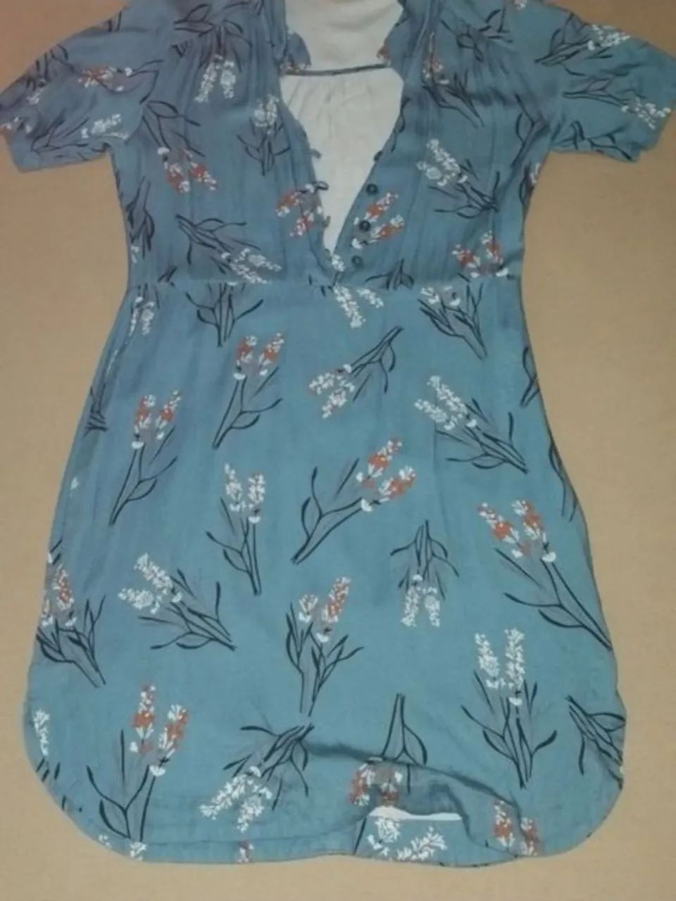Vestido Estampado Azul