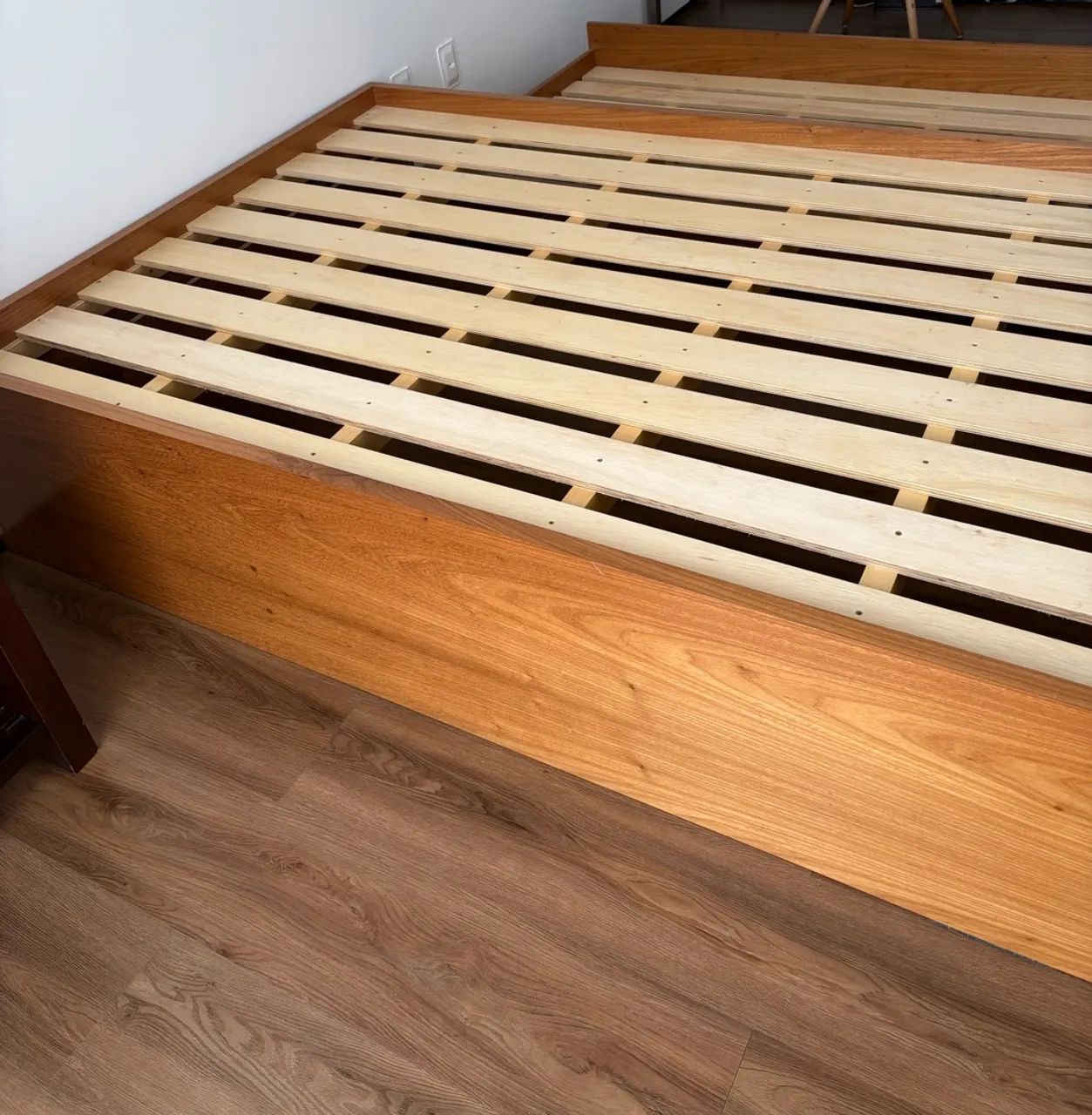 Cama viúvo com bicama em madeira maciça