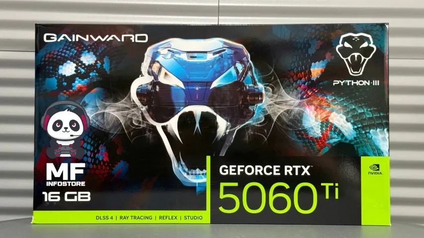Placa de Vídeo RTX 5060 Ti 16GB Gainward Python Triple Fan