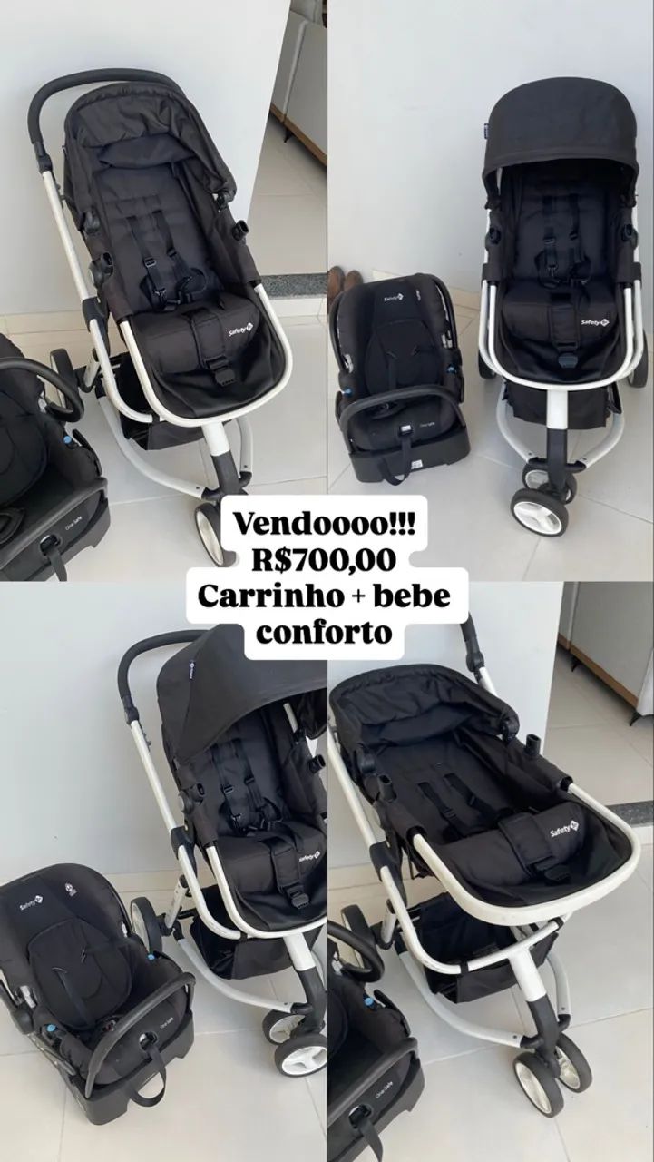 Vendo carrinho de bebê+ bebê conforto  - Foto 5
