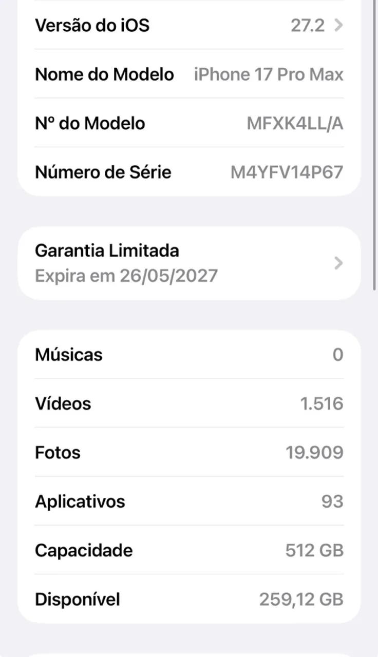 iPhone 17 pro max 512gb - prata - Foto 4