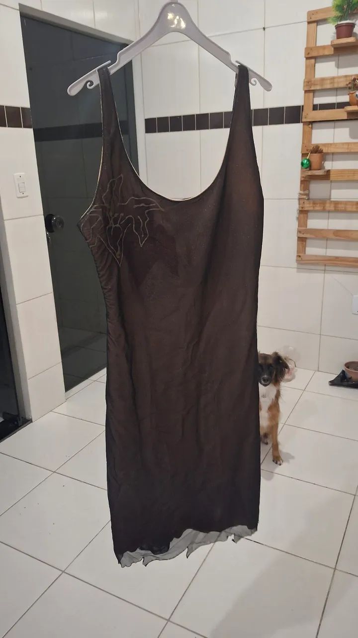 Vestido curto marrom - Foto 5