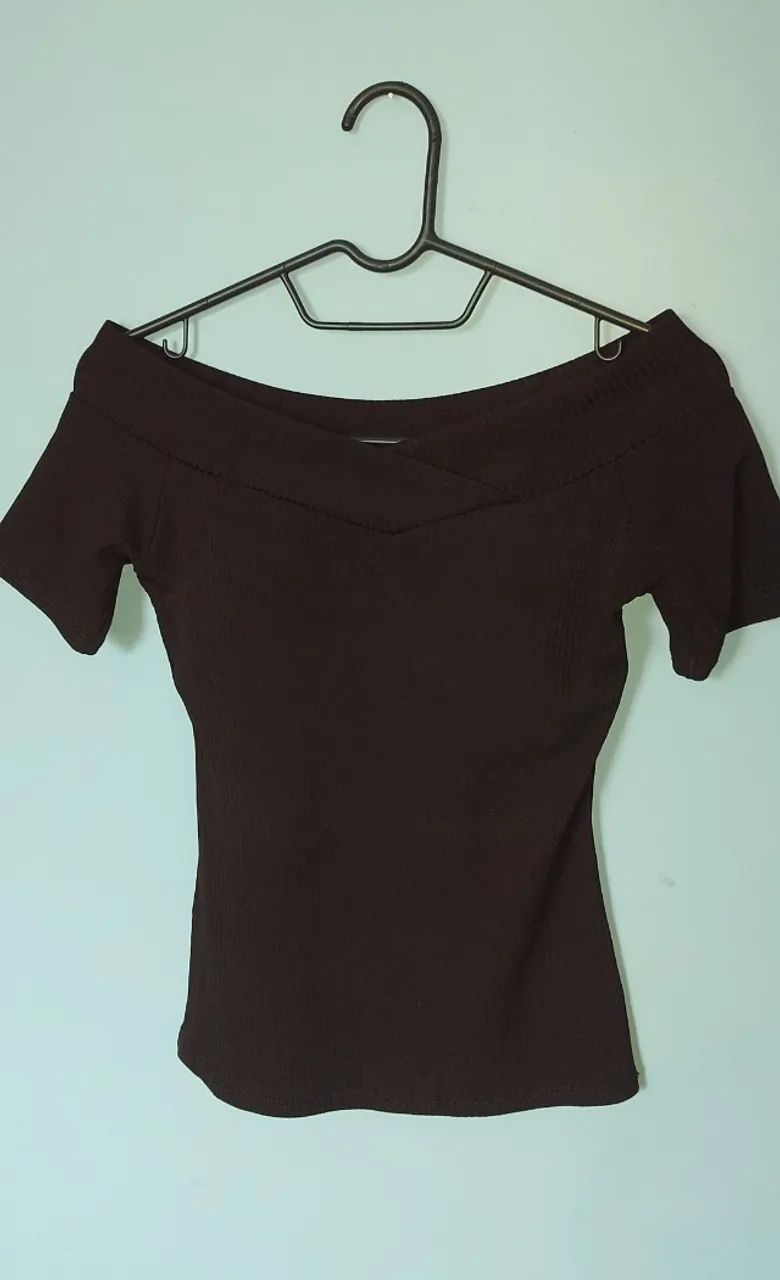 Blusa Ombro a Ombro Canelada - Foto 2