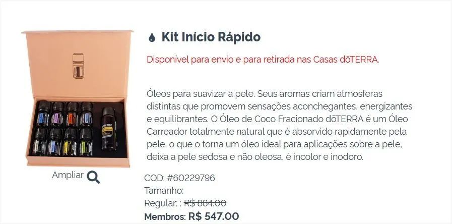 Kit início DOTERRA
