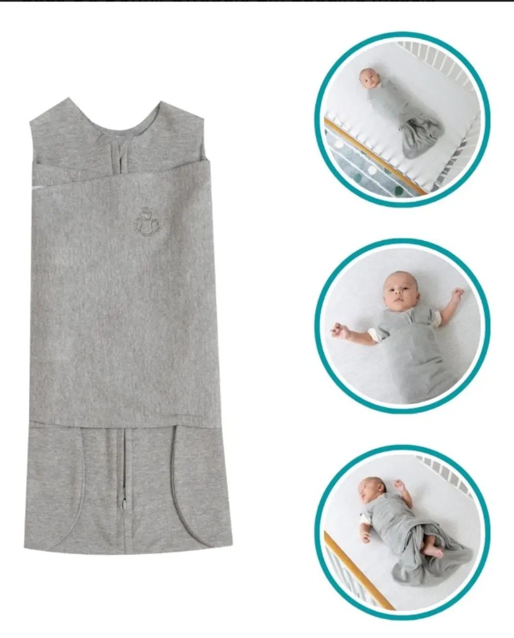 Vendo Swaddle Em Suedine Mescla - Foto 2