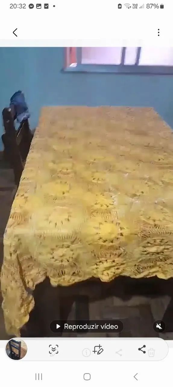 Forro de croche amarelo