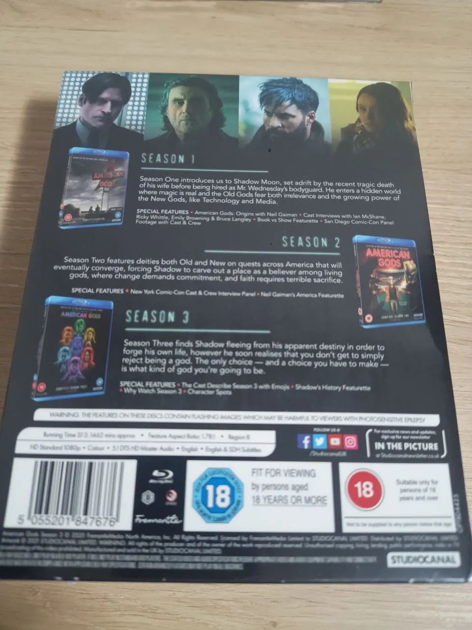 Box American gods Blu ray série completa importado lacrado - Foto 2