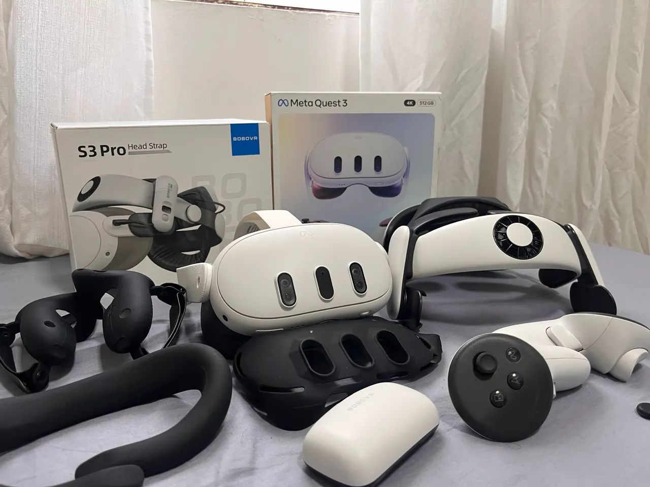  Quest3 512GB BoboVR付き META QUEST 3 512GB + BOBOVR S3 PRO | Óculos VR | Semi-Novo
