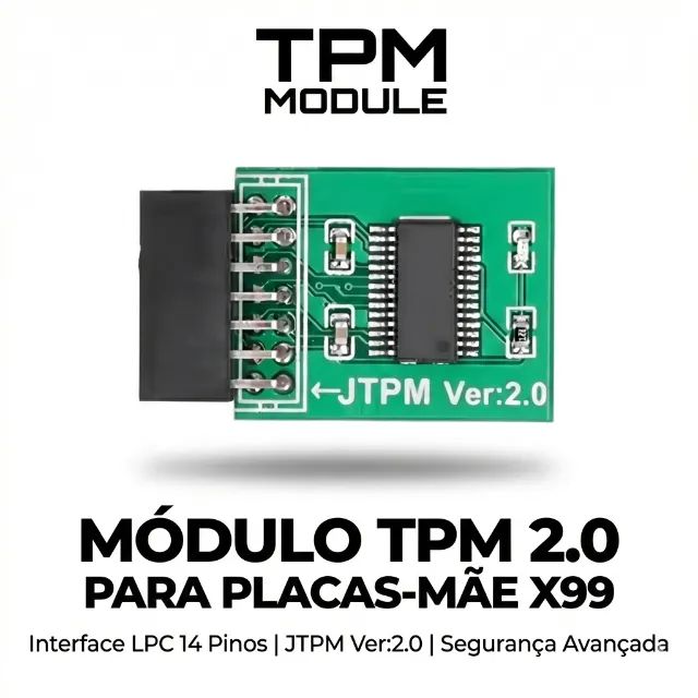 Módulo TPM 2.0 LPC 14 pinos para placas-mãe X99