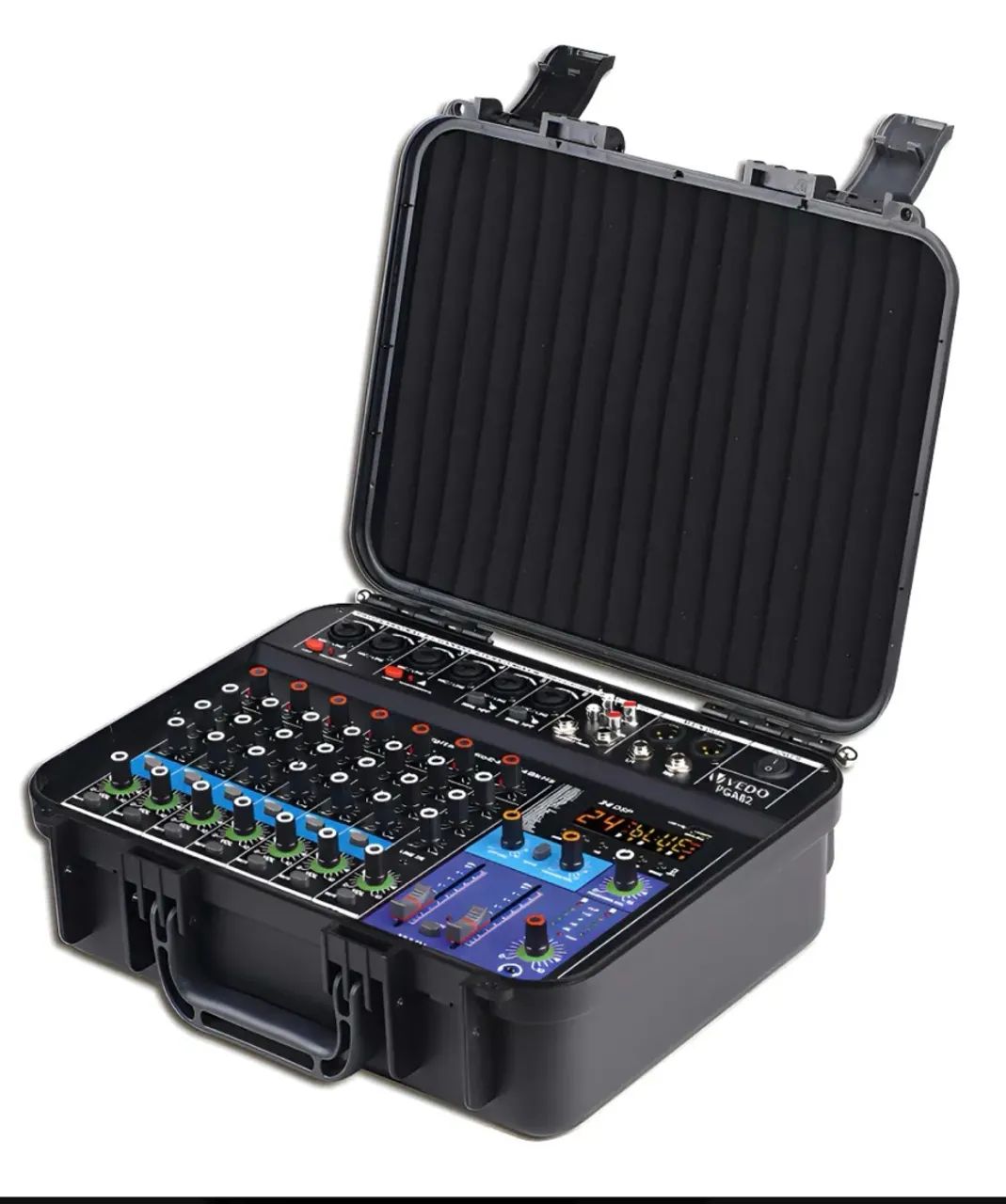Mesa de som amplificado com case 