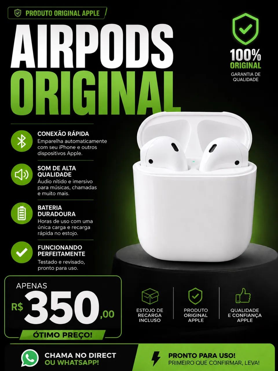 Fone airpods 2º geração  - Foto 2