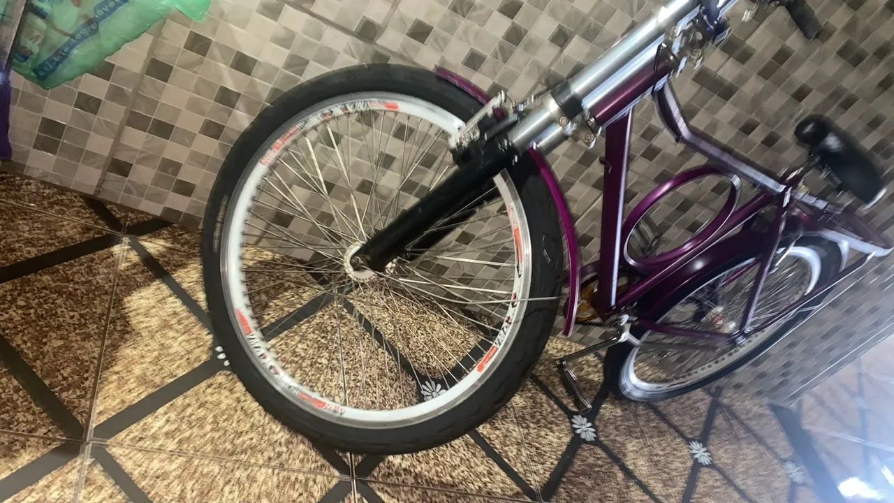 Bicicleta Monark  Aro 20 Roxa - Estilo Chopper - Foto 2