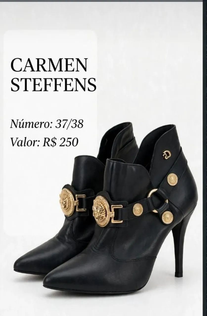 Bota de couro Carmen steffens