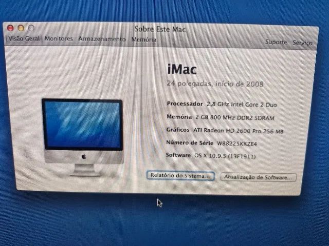 iMac Apple tela de 24 polegadas Apple All in One Core 2 Duo 256GB - Foto 2