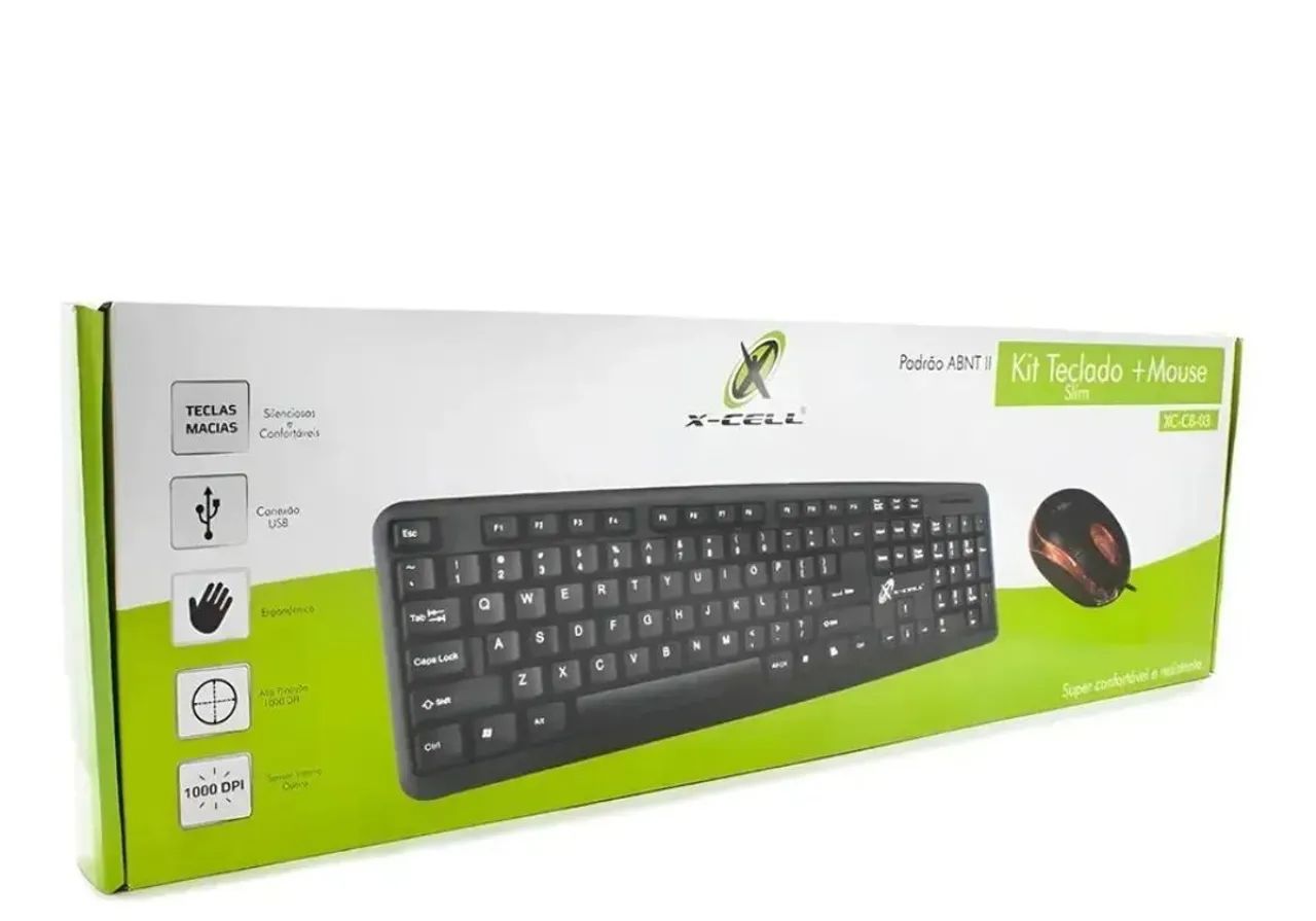 Kit teclado computador slim com fio - Foto 4