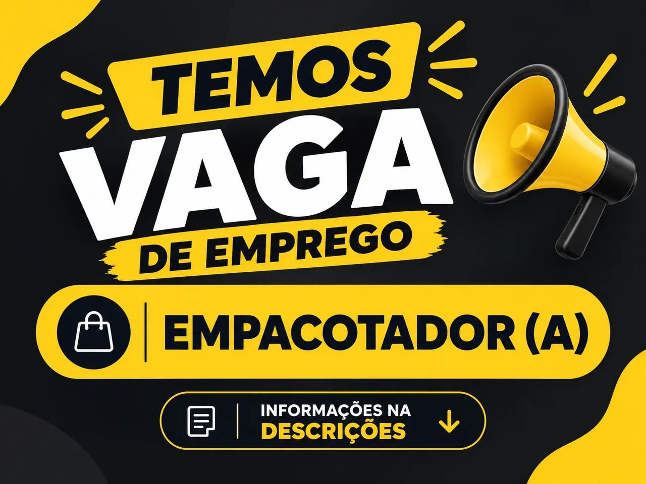 Oportunidade de Emprego - Empacotador 