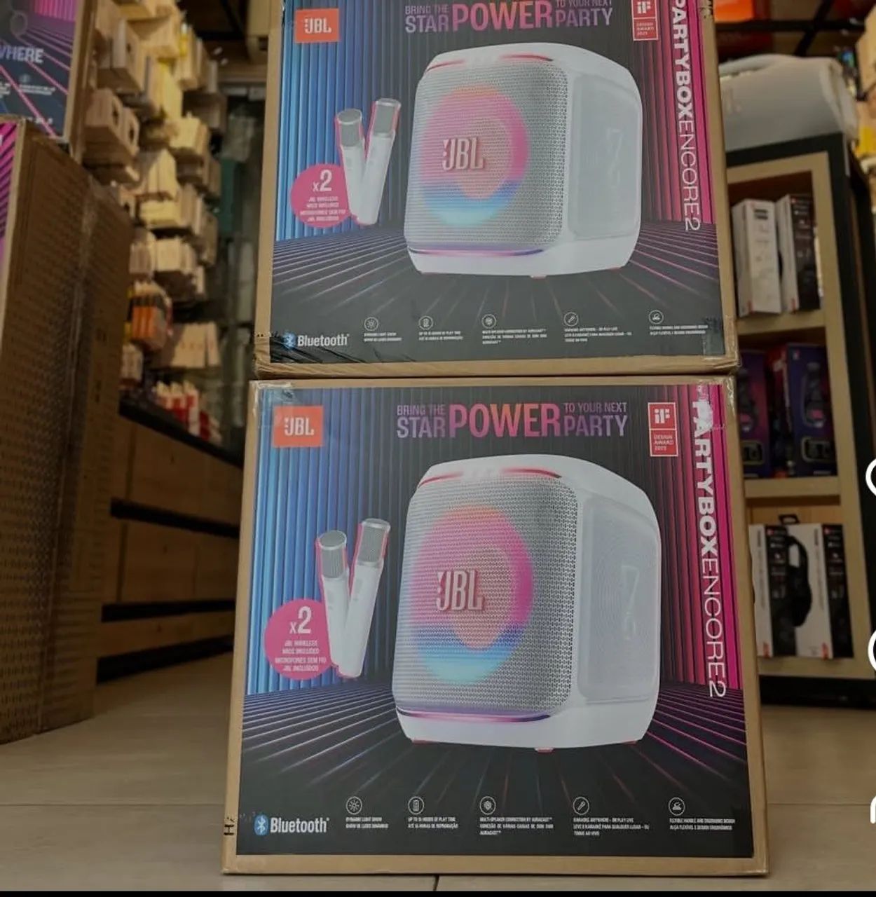 JBL Encore 2 nova + microfones 