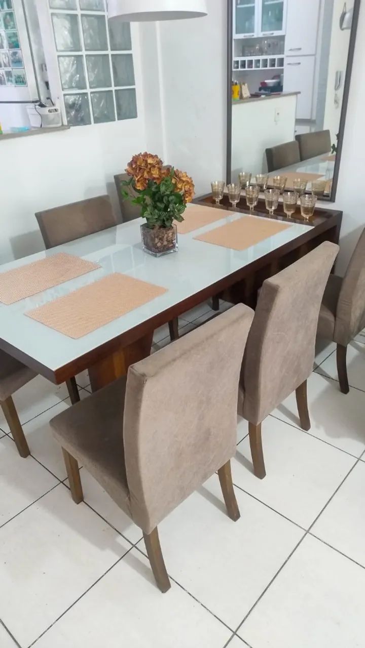 Mesa de Jantar Retangular com 6 cadeiras - Foto 3