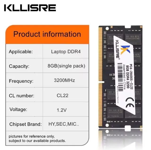 Memória RAM, DDR4, 8GB, 3200MHz, CL 22, Notebook - KLLISRE- OEM - Foto 5
