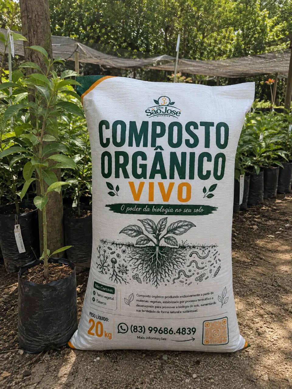 Composto Orgânico - Adubo Feito de compostagem - Foto 3