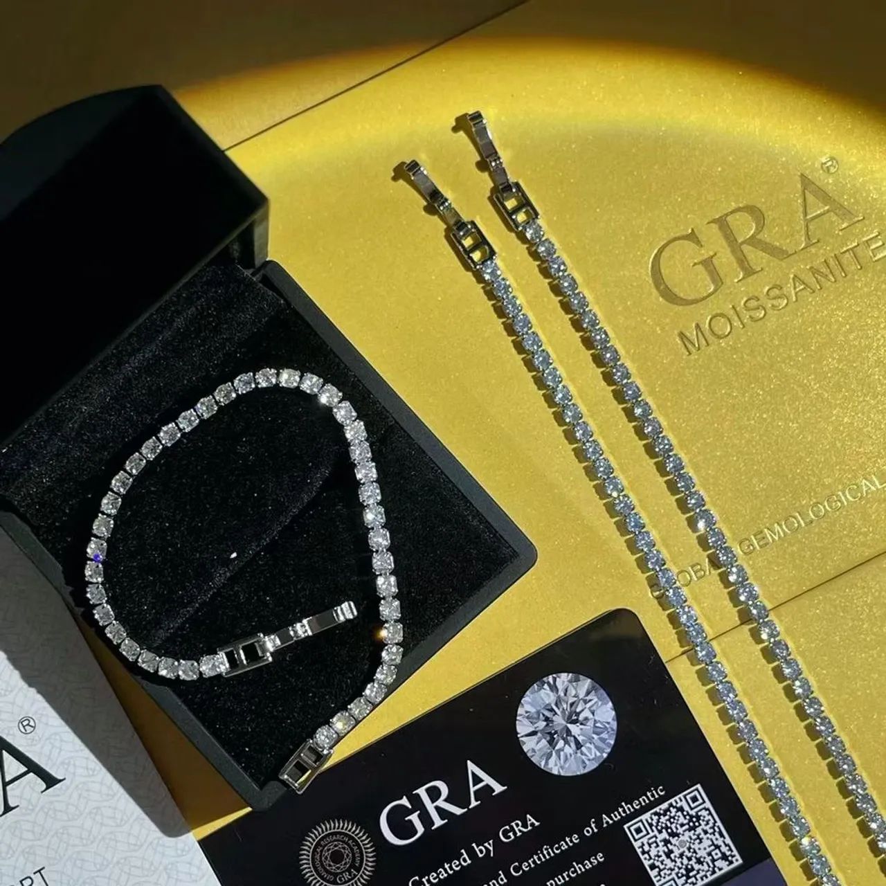 Pulseira Riviera moissanite 