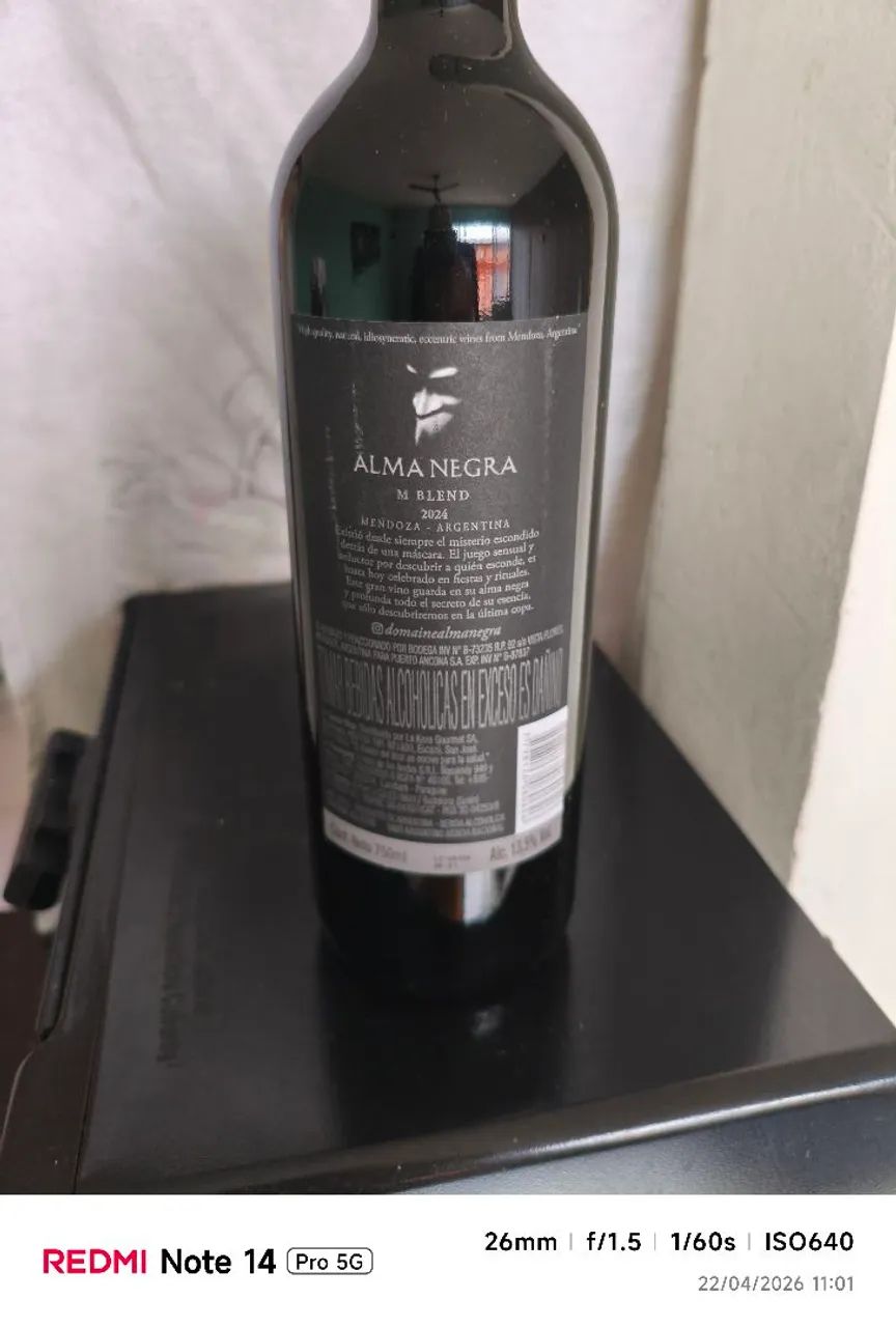 Vinho argentino alma negra  - Foto 2