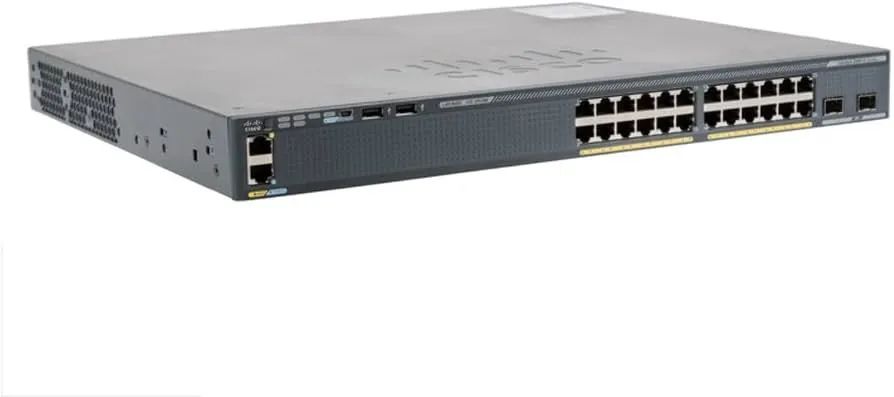 Switch Cisco Catalyst 2960X 24 Portas Gigabit com 2 Uplinks 10G